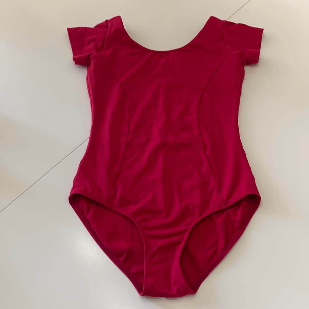 Mirella girls short sleeve leotard size 12